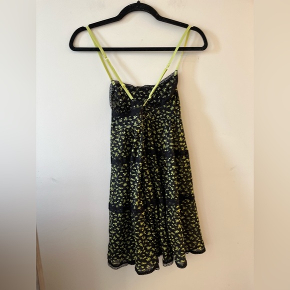 La Senza Floral Mesh Lace Criss-Cross Back Mini Dress - Picture 6 of 6